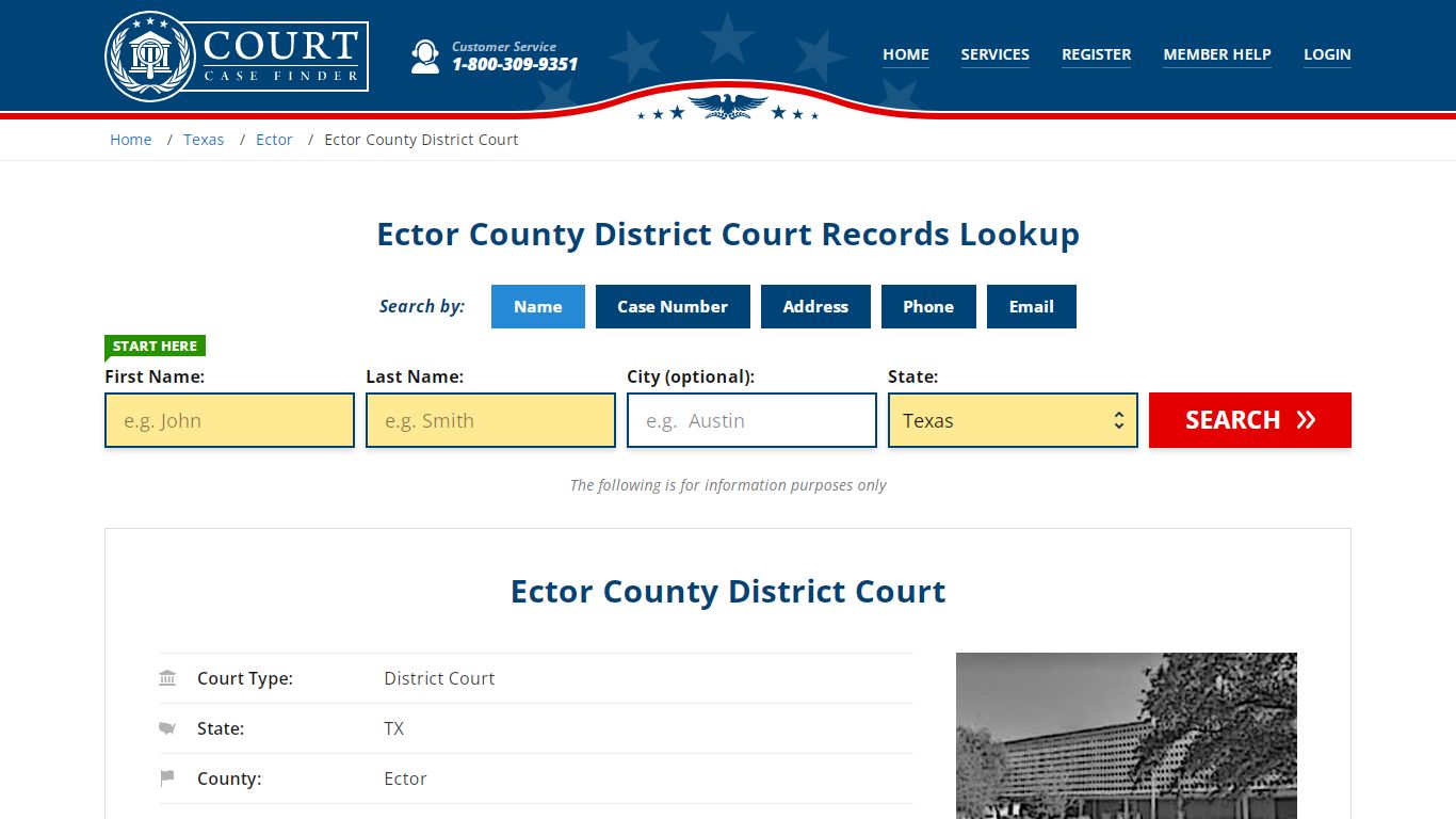 Ector County District Court Records Lookup - CourtCaseFinder.com