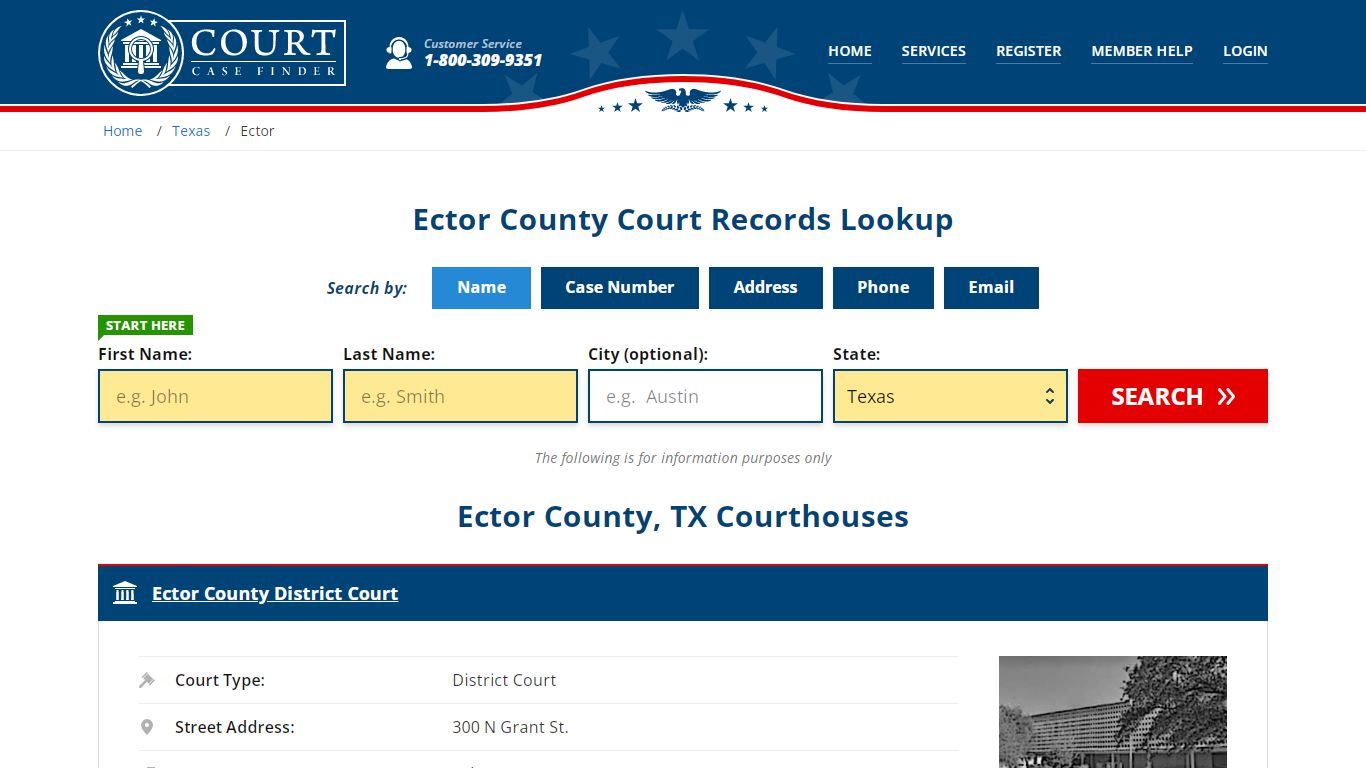 Ector County Court Records | TX Case Lookup - CourtCaseFinder.com